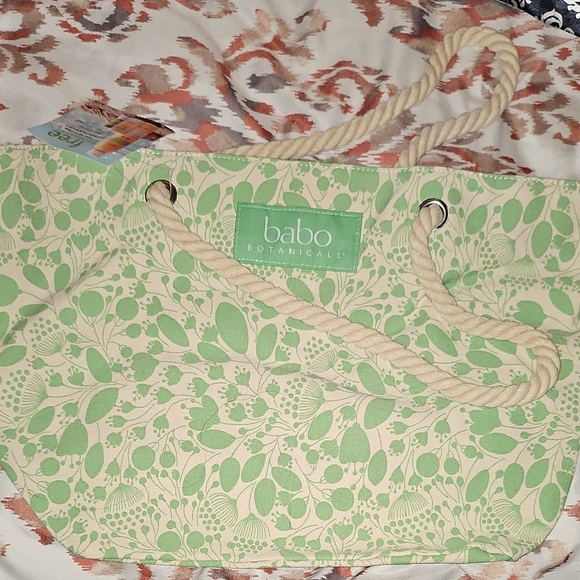 Handbags - Green Floral Tote Bag New
